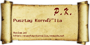 Pusztay Kornélia névjegykártya